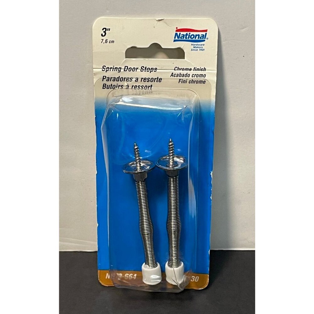 National Hardware N273-664 Spring Door Stop chrome plated